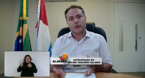 Renan Filho anuncia que pagamento do 13º salário será antecipado para servidores públicos alagoanos