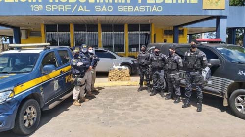 PM e PRF apreendem cerca de 100 Kg de drogas no Agreste de AL