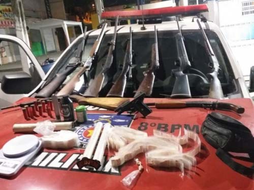 Duas pessoas são presas e 11 armas de fogo apreendidas no interior de AL