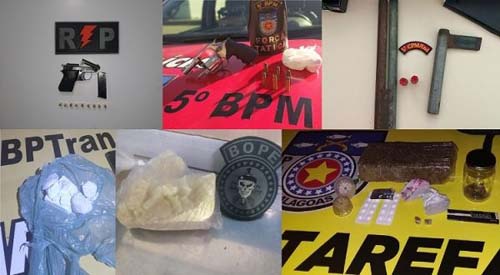 PM registra prisões e apreende armas e drogas no Agreste e Região Metropolitana de Maceió