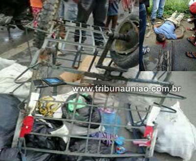 Vendedor ambulante é atropelado e morto no acostamento da BR-104 em União