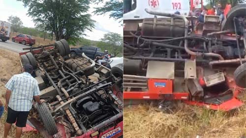 Acidente fatal na AL-220: caminhão capota e deixa uma vítima presa às ferragens