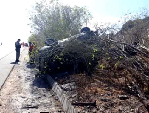 Motorista perde controle de veículo e capota na AL-220