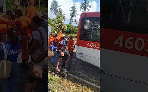 Acidente com ônibus em Guaxuma deixa 5 feridos, confirma Bombeiros
