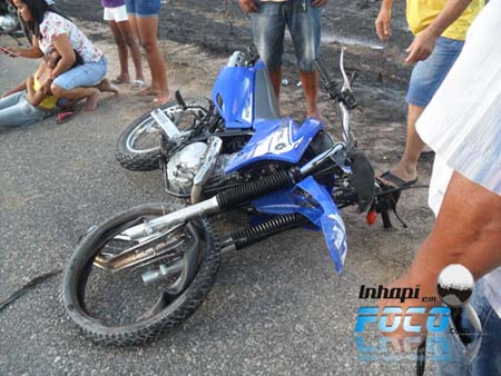 Colisão entre motos faz vítima fatal na tarde deste domingo próximo a Inhapi
