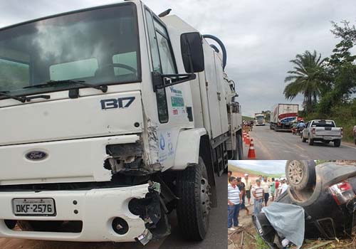 Grave acidente na rodovia BR-101, no interior de Alagoas, mata uma pessoa