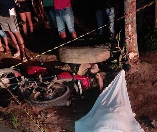 Motociclista morre após atingir árvore em saída de pista na cidade de Taquarana