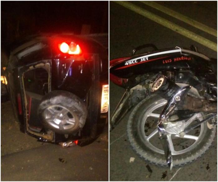 Colisão entre carro e moto deixa duas pessoas mortas em Penedo