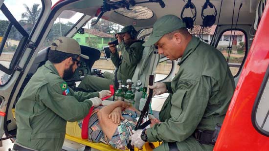 Samu Aeromédico é acionado para resgate no interior de Alagoas