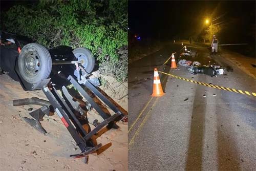 Motociclista morre após colidir com carro que rebocava jet ski, em Traipu