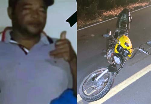 Colisão entre motos deixa homem morto e mulher ferida