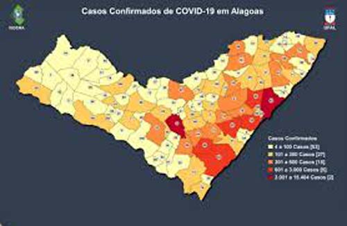 Mais 168 casos de Covid-19 e dois óbitos são confirmados em Alagoas