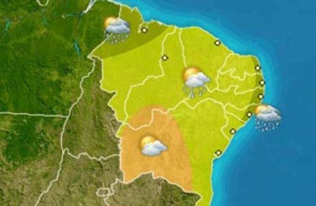 Tempo pode ficar nublado em quase todas as regiões do Estado