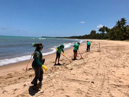 Fragmentos de óleo encontrados em praias alagoanas são compatíveis com o que atingiu a costa em 2019