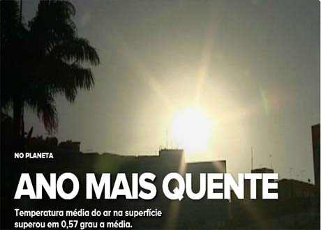 ONU confirma que 2014 foi o ano mais quente registrado na Terra