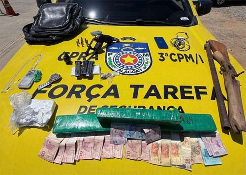 Jovem é detido com drogas, arma e dinheiro durante operação em Atalaia