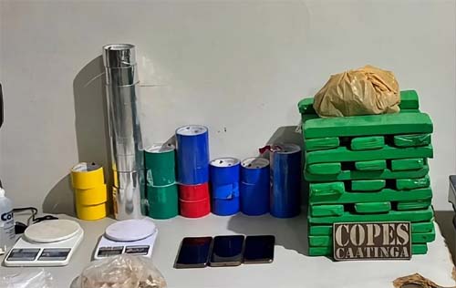 Operação de segurança no interior alagoano resulta na apreensão de drogas avaliadas em mais de R$ 120 mil