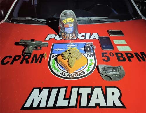 Operações policiais em Alagoas resultam na recuperação de armas e drogas na última semana