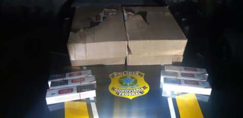 PRF apreende 1.000 carteiras de cigarro contrabandeadas em Cacimbinhas