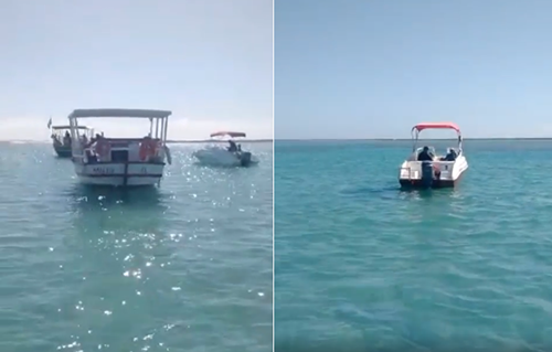 Protesto no mar de Maragogi tem piscinais naturais fechadas para visitação na manhã desta sexta
