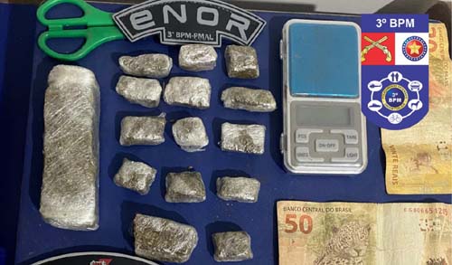 Após denúncia, PM apreende maconha escondida no bairro Primavera em Arapiraca