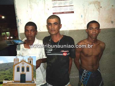 PM prende acusados de arrombar templo católico em Branquinha