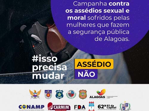 MP lança campanha para combater assédio em órgãos da Segurança Pública