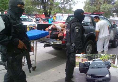 Tentativa de assalto frustrada termina com cinco acusados mortos