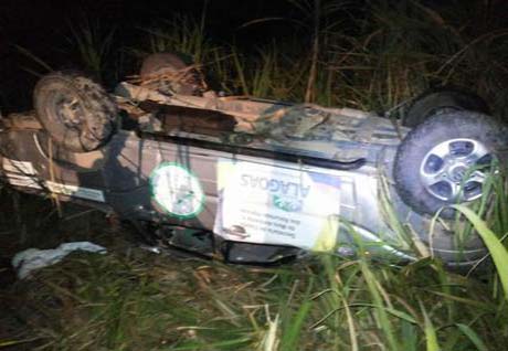 Viatura da Policia capota em Marechal Deodoro