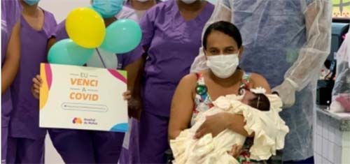 Bebê de um mês de vida se recupera da Covid-19 no Hospital da Mulher