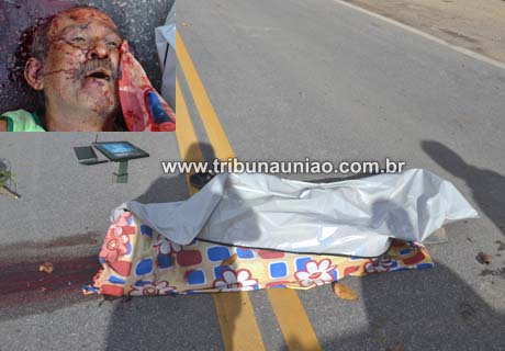Aposentado morre atropelado no km. 73 da BR-104 na zona rural de Messias