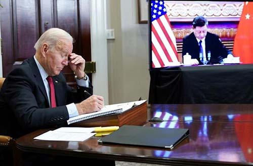 Biden e Xi trocam advertências sobre Taiwan durante reunião virtual