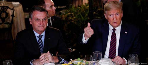 Em encontro com Bolsonaro, Trump diz que 