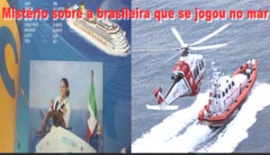 Câmaras registram brasileira se jogando no mar