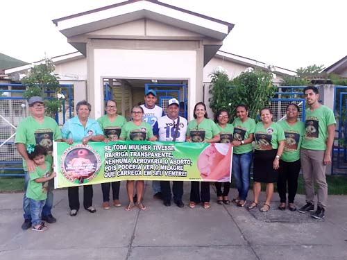 Religiosos fazem campanha contra o aborto em Rocha Cavalcante