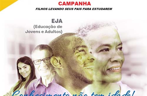 Escola faz campanha para incentivar a matrícula de adultos