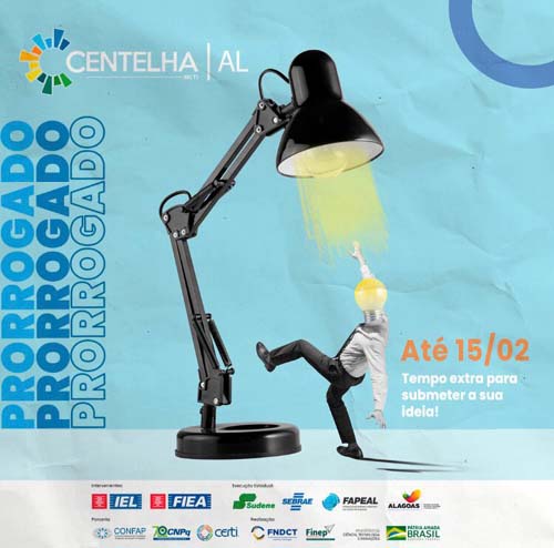 Programa Centelha Alagoas tem inscrições prorrogadas até 15 de fevereiro de 2022