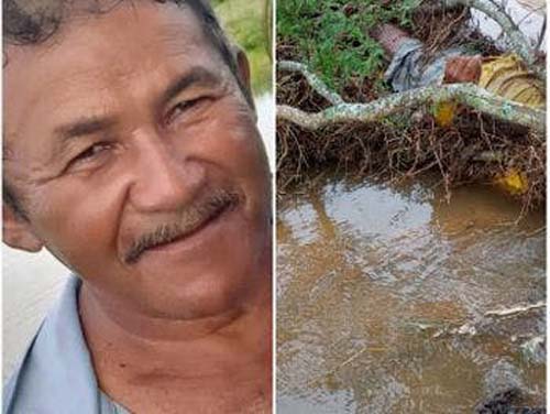  Idoso morre após ser levado por correnteza durante forte chuva em Major Izidoro