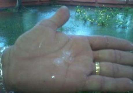 Chuva de granizo assusta moradores de Maribondo, em Alagoas