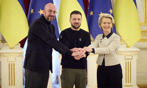 União Europeia planeja reconstruir Ucrânia com ativos russos congelados e reitera apoio à adesão do país ao bloco