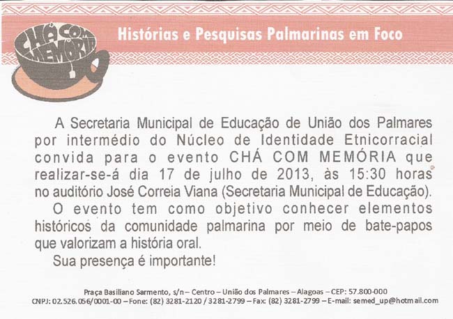 SEMED de União promove evento denominado 'Chá de Memória' buscando resgatar a história do municipio