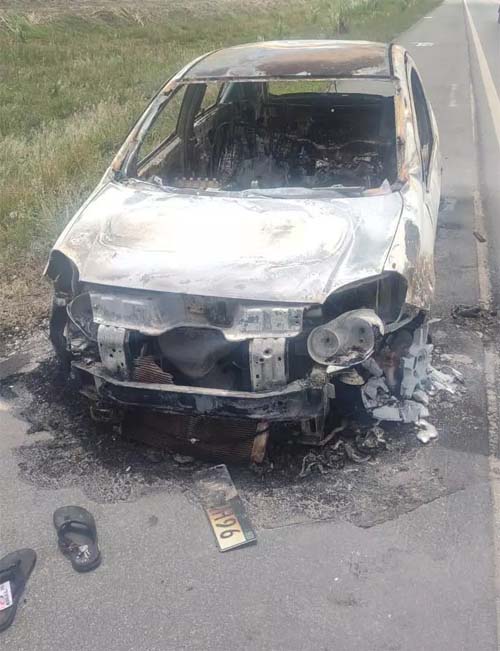 Corpo queimada é localizado dentro de veículo destruído em Marechal Deodoro