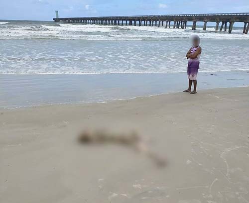 Corpo que pode ser de pescador é encontrado na areia da Praia do Sobral