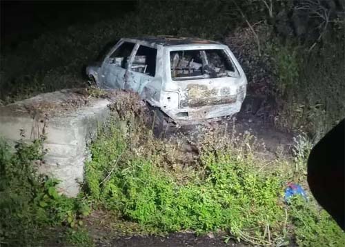 Corpos queimada são descobertos dentro de veículo incendiado na região metropolitana de Maceió