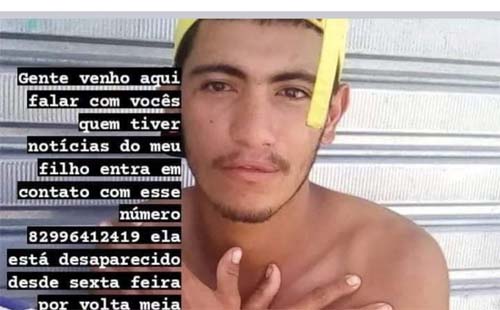 Família busca por notícia de jovem que desapareceu há 18 dias em Paulo Jacinto