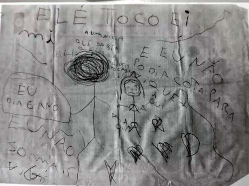 Criança de 11 anos revela por meio de desenhos que era abusada pelo próprio tio