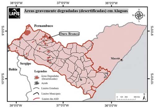 Desertificação já atinge 15% dos municípios alagoanos, aponta estudo do Lapis Ufal