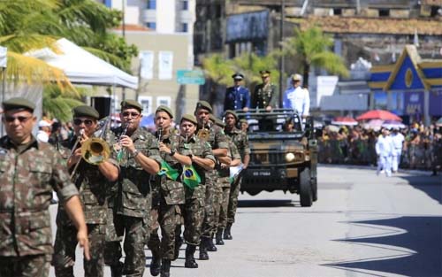 Após dois anos sem desfile, forças da Segurança voltam às ruas do Jaraguá para o 7 de Setembro