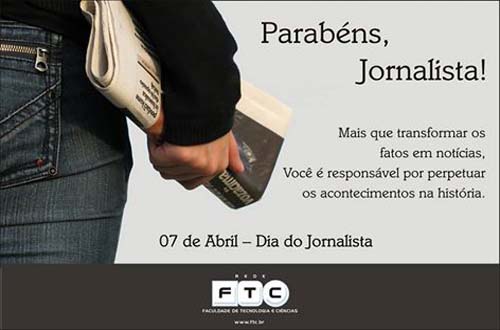 Os Parabéns a Todos os Jornalistas - Hoje é o Dia do Jornalista