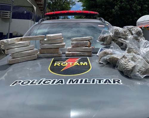 Polícia apreende mais de 12 Kg de maconha na parte alta de Maceió